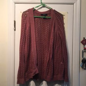 Mauve knit cardigan